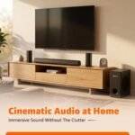 amazon basics 120W Soundbar with Subwoofer, 5.1 Channel Surround Sound System for TV, Home Theatre Speaker with HDMI ARC, Bluetooth 5.3, USB, AUX, Remote Control, LED Display, Black - Image 5