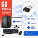 All-in-One Desktop PC, Core i5 3500, 8GB RAM, 128GB SSD, 19 Inch Monitor, Keyboard, RGB Mouse, WiFi, Windows 10, Black - Image 3