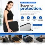 Tressential 14 Inch Laptop Sleeve, Water-Resistant, Shock-Resistant Padding, for MacBook, Dell, HP, Lenovo (Black, 14 inch) - Image 3