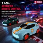 Storio Punto Mini RC Car 1:64 Scale, 2.4GHz Remote Control Car with Drift & Grip Modes, Dual Speed, LED Lights, 100m Range, Rechargeable RC Drift Car for Kids Boys Girls & Adults - Image 4