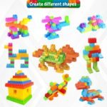 DIY Building Blocks Set for Kids, 200 Pieces Construction Toy with 32 Wheels, Build 8 Toy Cars, STEM Educational Building Kit, Creative Learning Blocks for Boys & Girls 3+ Years - Image 2