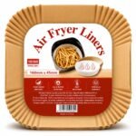 200 PCS Air Fryer Paper Sheets, Disposable Paper Liner for Microwave, Oil-Proof Air Fryer Parchment Paper for Frying, Baking, Cooking, Roasting and Microwave (Square 8 INCH) - Image 2