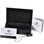 BENYAR Quartz Chronograph Waterproof White Dial Business and Sport Design Leather Band Strap Men's Wrist Watch - Image 7