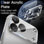JETech Camera Lens Protector Guard for iPhone 17 Pro, Clear, 3-Pack - Image 3