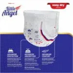 Little Angel Baby Easy Dry Diaper Pants With 12 Hrs Absorption (XL) Size 54 Count, 13-16 Kgs - XL (54 Pieces) - Image 4