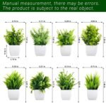 Dekorly Artificial Potted Plants, Artificial Plastic Eucalyptus Plants Small Indoor Potted Houseplants, Small Faux Plants for Home Decor Bathroom Office Farmhouse (Set 0F 8) - Image 4
