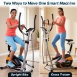 Propel HDA 64i 2-in-1 Elliptical Cross Trainer & Seated Upright Bike for Home | 8-Level Magnetic Resistance | Silent Flywheel | Adjustable Seat & Handle | Pulse Monitor | 100 kg Capacity - Image 3