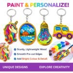 Funtaala Wooden Mandala Paint Kit Tea Coasters Art and Craft Kit | DIY Coaster Painting Set with Colours and Brush | Gift for Girls and Boys Ages 9-15 | Mandala Art Coasters - Image 8