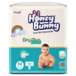 Honey Bunny DryPlus Baby Diaper Pants | Medium (7-12 kgs) - 72 Pieces | 360° Soft Flexible Waistband & Cottony Soft diaper | Dermatologically Tested with 3D Leak Guard & Wetness Indicator - Image 2