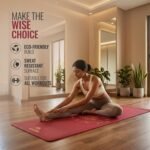 WiseLife Printed Yoga Mat (Indias no 1 Yoga Brand) Strap For Men, Women, Kids | Anti-Slip Extra thick, long & Wide Exercise Sports Mat for Workout, Fitness, Yoga, Gym, Home & Pilates 6MM (Maroon Surya Namaskar) - Image 4