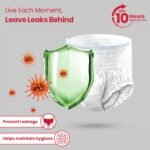 AGEasy (Max Group) Unisex Adult Diaper Pants | M (Waist 24-45 inches) | 30 Units | Overnight Leak Protection | Wetness Indicator | Odour Lock | Anti-Bacterial | Skin Friendly - Image 7