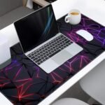 Large Desk Mouse Mat, Extended Gaming, Office Keyboard Pad, Waterproof Non-Slip Surface, Stitched Edge Anti-Fray Thick Fabric Rubber Base Mat for Home Laptop Study or Work Setup (Gaming) - Image 3