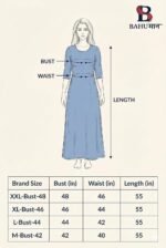 Bahumaan Pure Cotton Nighty for Woman | Floral Gown for Women Nightwear with Pocket | Cotton Nighty for Women Stylish | Maxi for Women Cotton - Image 4