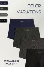 Van Heusen Men’s Cotton Boxer Briefs Pack of 3 | Long Trunk | No ride-up | Inner Elastic for superior comfort | Open front fly | Super Combed Cotton for softness | Moisture‑Wicking | Sweat Absorbant | All‑Day Fresh Technology | Long Lasting Colors |Soft Plush Waistband | Label‑Free Comfort | style 10031 - Image 7