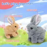 Hopping Walking Bunny Toy with Sounds, Jumping Rabbit Wiggling Ears, Twitching Mouth and Nose, Educational Interactive Bunny Rabbit Toy for Baby Kids - Image 5