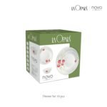 La Opala Novo Collection Opal Glass Crockery | for Family of 4 | Dinner Set 10 pcs Lush Greens | Plates & Bowls for Dining | Microwave Safe | 100% Vegetarian | Extra Strong | Light & White - Image 5