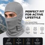 Allextreme Dryfit Full Face Mask with Enhanced UV Sun Wind & Dust Protection for Riding, Skiing, Cycling & Hiking | 9-in-1 Balaclava Helmet Liner Anti-Pollution Bandana for Men & Women Riders (Grey) - Image 2