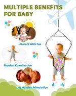 Vparents 2 in 1 Toddler Jumper Cum Baby Walking Harness Function, Fun Activity for 6-12 Months Infant (Blue) - Image 4