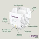 Bambo Nature Premium Baby Tape Diapers for Baby Medium Size (4-8 Kgs) - Super Absorbent, Breathable, Extra Soft, Dermatologically Tested, Hypoallergenic Infant Nappies With Wetness Indicator, 28 Count - Image 3