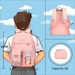 Tinytot 30 Litre Japanese Korean Style School Bag Water-Resistant Laptop & Travel Backpack - Unisex Large 18 Inches Multipurpose Student Backpack for Boys & Girls, Men & Women - Image 4
