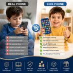 Kids Phone – Rechargeable Toy for Kids with 24 Learning Modes | Talking Dummy Mobile for Boys & Girls Age 2–12 | Educational Mobile Phone Toy with, Music & Games Flash Card - Image 5