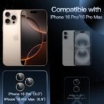 JETech Camera Lens Protector for iPhone 16 Pro/16 Pro Max, Desert Titanium - Image 2