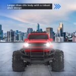 popsugar Off Roader Rechargeable Remote Control Car | RC Car Monster Truck | 4 Headlight Modes | Lithium Battery | C-Type Charging | 2.4GHz Remote Controller | Made in India, Red - Image 6