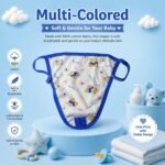 Little Boo new born Baby's Cotton Cloth Diapers/Langot/nappy U Shaped Washable and Reusable Nappies (Multicolour,0-6 Months) Pack of 10 - Image 4