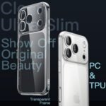 JETech Slim Case for iPhone 17 Pro, Clear - Image 3
