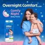 Little's Baby Diapers S Size (Small) Pants Style | 4-8 kg | 80 Count | Comfy Nights Baby Diaper Pants with Leakage Guard & Upto 12 Hours Absorption (40 Count, Pack of 2) - Image 2