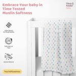 haus & kinder 100% Cotton Muslin Swaddle Wrap for New Born Baby | Pack of 3 (100×100 cm) | Baby Blanket & Swaddles for Newborn | Oasis Collection - Image 9