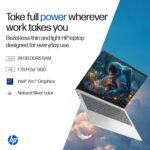 HP 14 Smartchoice, Intel Core Ultra 5 125H 12 TOPS, 24GB DDR5 (Upgradeable) 1TB SSD, Anti-Glare, FHD, 14''/35.6cm,Win11, M365*Office24, Silver, 1.4kg, ep1180tu, FHD Camera w/Shutter, Backlit AI Laptop - Image 3