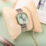 Carlton London Mint Green Dial Women’s Watch with Bracelet Set – Elegant Rose Gold Strap, Stylish Quartz Timepiece, Water Resistant Ladies Accessory | Gift Box for Anniversary & Birthday | Luxury square watch gift set - Image 3