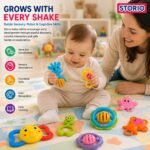 Storio Baby Products Toys 7 Pcs Rattle Set with Teathers for New Born Baby Gifts, Toy for Babies, Non-Toxic - Image 8
