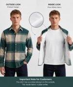 DEEMOON Men's Premium Cotton Blend Printed Checkered Shirt | Full Sleeve Plaid Casual Button-Down Shirt | Soft & Comfortable Regular Fit | Office, Travel & Everyday Wear - Image 4