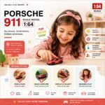 911 GT3 RS Die-Cast Metal Toy Car |1:64 Scale Collectible Model with Free Rolling Wheels | Realistic Sports Car Replica - Sent Random Colour (PORS 911-1:64 Scale Miniature Car) - Image 3