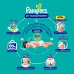Pampers All Round Protection Pant Style Baby Diapers, New Born/X-Small (NB/XS), 17 Count, Anti Rash Blanket, Lotion with Aloe Vera, Upto 5 Kg Diapers - Image 2