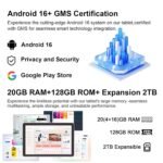 CUPEISI Android 13 Tablet 10 inch 12GB RAM+128GB ROM/1TB Expandable Tablet, Bluetooth, Wi-Fi, 2024 Newest 2 in 1 Tablets with Keyboard Case, Mouse Capacitive Pen, 2.0 Quad Core CPU - Image 5
