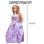 BKDT Marketing Beautiful Doll Toy for Girls Moveable Arms, Legs, Hands & Elbow with Dresses & Fashion Accessories- Doll Height -29cm- Festival Gifts - Image 2