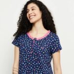 Max Women Cotton Printed Midi Night Gown - Image 4