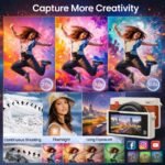 Cason 5K Digital Camera for Photography – 72MP Digital Point and Shoot Camera for Photos and Video with Touchscreen Autofocus,18X Zoom & WiFi Mini Digi Cameras Vintage for Adults - Image 3