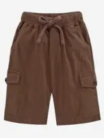 KiddoPanti Boys Knit Solid Cargo Shorts Pack of 2 | 100% Cotton | Comfortable Rib Waistband | 2 Front Pockets & 2 Cargo Pockets | Sport Bermuda Half Pant for Boys - Image 3