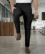 Mehrang Men's Stretchable Stretchable Formal Pant Trousers | Stylish Slim Fit Men's Wear Trousers for Office or Party | Polycotton Knitted Fabric - Image 3