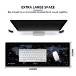 STRIFF World Map Extended Size (800 mm x 300 mm x 2 mm) Gaming Mouse Pad| Desk Mat | Stitched Edges| Non-Slip Rubber Base|Computer Laptop|Keyboard Mouse Pad for Office & Home (World Map) - Image 3