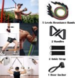 QUXIS Resistance Tube for Men and Women [Upto 45Kg] | Resistance Band Set & Exercise Bands | Resistance Band for Pull Up | (11 Pieces Tube Set) Gym Equipment for Home Workout | Natural Rubber - Image 8