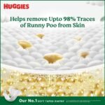 Huggies Natural Soft Premium Tape Diapers Newborn/Extra Small (NB/XS) Size, Upto 5 kgs, 64 Count | Our No.1 Soft Taped Diaper with Cloud Soft Bed, designed for Newborns with Runny Poo Absorption - Image 4