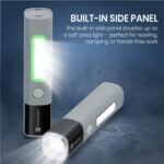 Portronics Eco Glow 2 Tactical Rechargeable Flashlight Torch for Car & Road Emergencies, Adjustable Focus with Telescopic Zoom, Dual Brightness & SOS Modes, 1200mAh Battery for Camping & Hiking - Image 6