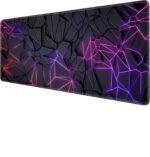 Large Desk Mouse Mat, Extended Gaming, Office Keyboard Pad, Waterproof Non-Slip Surface, Stitched Edge Anti-Fray Thick Fabric Rubber Base Mat for Home Laptop Study or Work Setup (Gaming) - Image 8