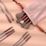GLUN® Professional Makeup Brushes 13 Piece Set Brown Colour, Travel Makeup Brushes with Cloth Bag for Makeup Artists, Foundation, Powder, Concealer, Eyeshadow, Blush, Highlighter, Eyebrow, Brushes - Image 5