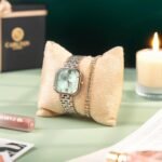 Carlton London Mint Green Dial Women’s Watch with Bracelet Set – Elegant Rose Gold Strap, Stylish Quartz Timepiece, Water Resistant Ladies Accessory | Gift Box for Anniversary & Birthday | Luxury square watch gift set - Image 5